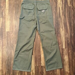 Men's True Religion Olive Green Vinny Ultra Baggy Cargo Pants